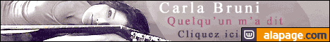 Publicit pour l'album de Carla Bruni : Quelqu'un m'a dit.
